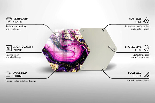 Glas Herdabdeckplatte Abstraktes Design Gold