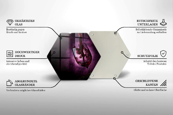 Glas Herdabdeckplatte Ein Glas Wein