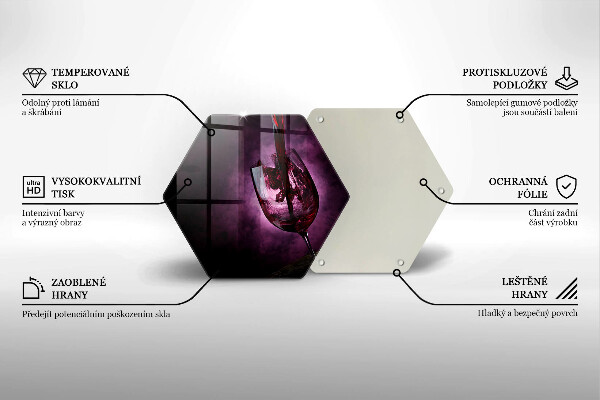 Glas Herdabdeckplatte Ein Glas Wein