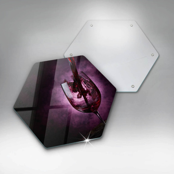 Glas Herdabdeckplatte Ein Glas Wein