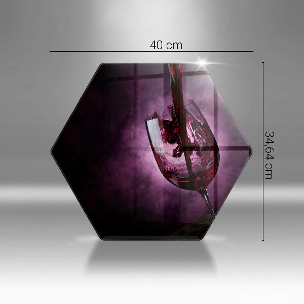 Glas Herdabdeckplatte Ein Glas Wein