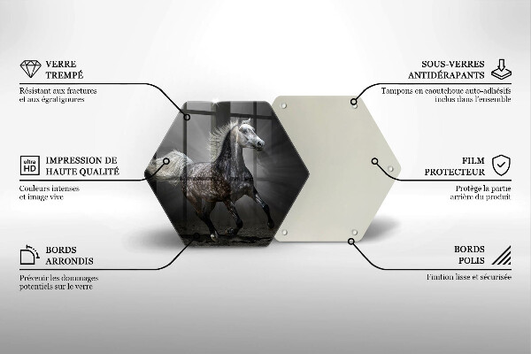 Glas Herdabdeckplatte Pferd galoppiert