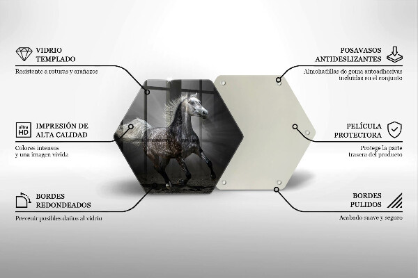 Glas Herdabdeckplatte Pferd galoppiert