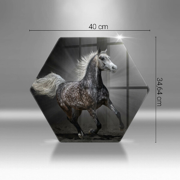 Glas Herdabdeckplatte Pferd galoppiert