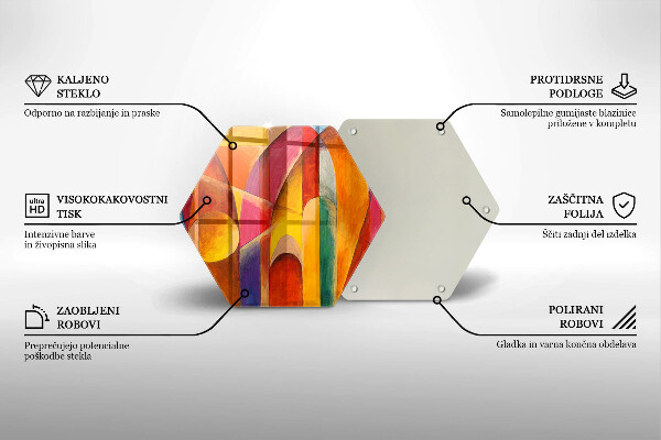 Glas Herdabdeckplatte Bunte Abstraktion