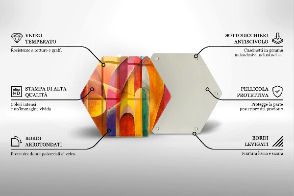 Glas Herdabdeckplatte Bunte Abstraktion