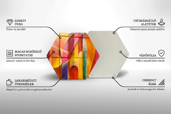 Glas Herdabdeckplatte Bunte Abstraktion