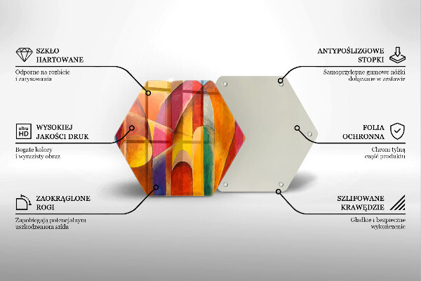 Glas Herdabdeckplatte Bunte Abstraktion