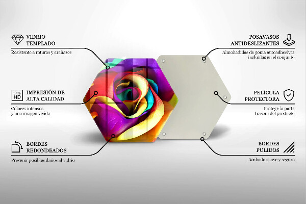 Glas Herdabdeckplatte Bunte Rosenblätter