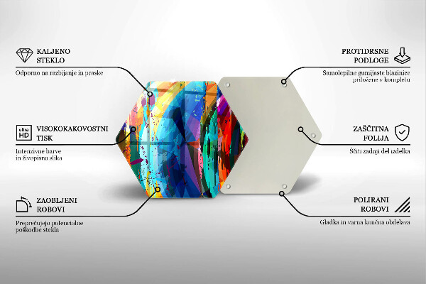 Glas Ceranfeldabdeckung Bunte Farbflecken