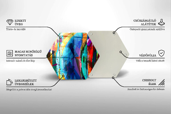 Glas Ceranfeldabdeckung Bunte Farbflecken