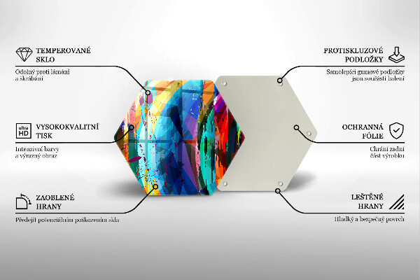 Glas Ceranfeldabdeckung Bunte Farbflecken