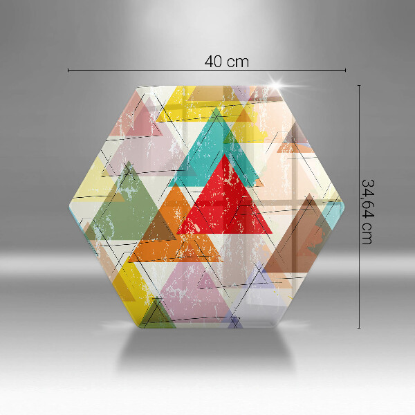 Glas Ceranfeldabdeckung Bemalte Dreiecke