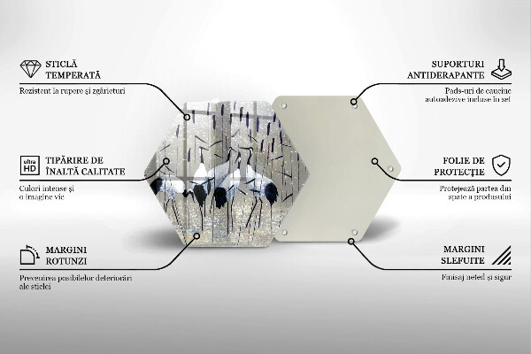 Glas Ceranfeldabdeckung Japanische Kraniche