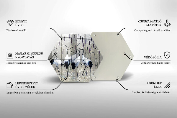 Glas Ceranfeldabdeckung Japanische Kraniche