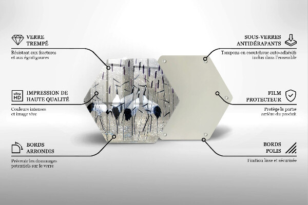 Glas Ceranfeldabdeckung Japanische Kraniche