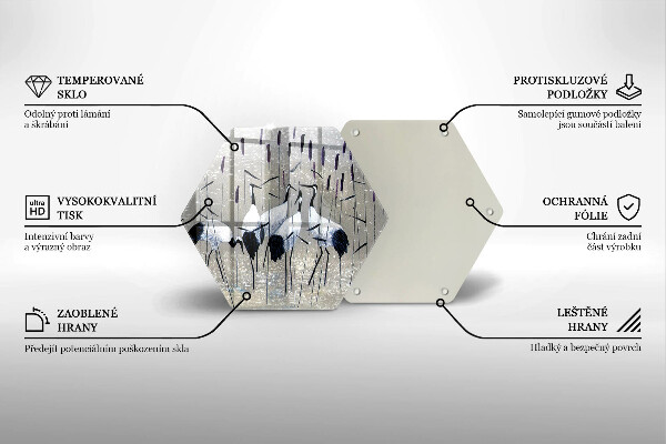 Glas Ceranfeldabdeckung Japanische Kraniche