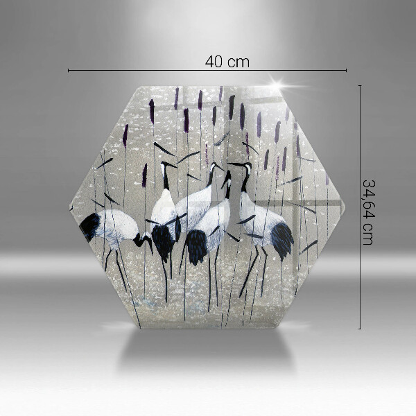 Glas Ceranfeldabdeckung Japanische Kraniche