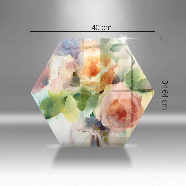 Glas Ceranfeldabdeckung Bemalte Blumen