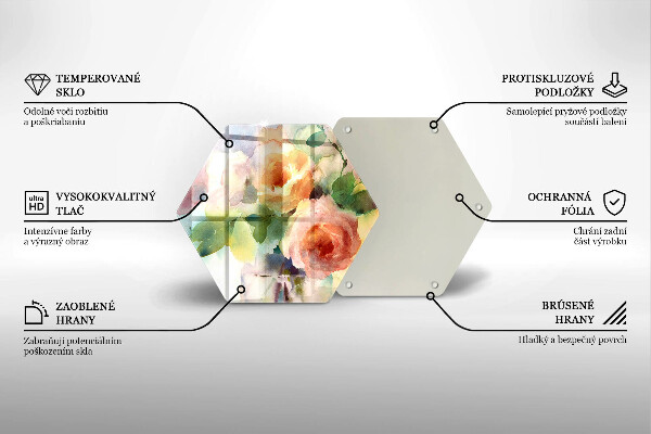 Glas Ceranfeldabdeckung Bemalte Blumen