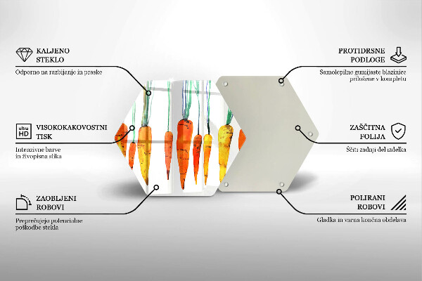 Glas Ceranfeldabdeckung Karottenillustration