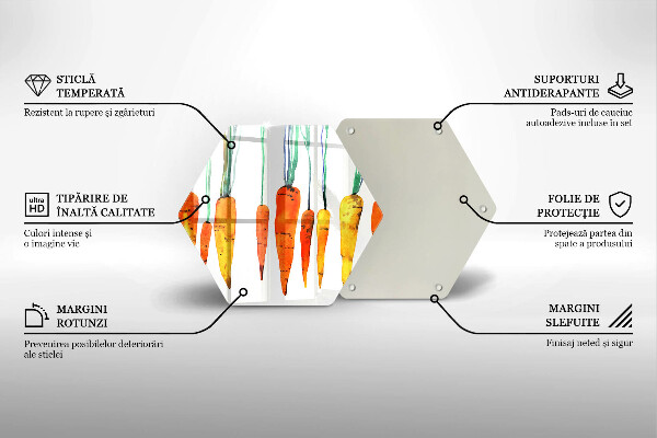 Glas Ceranfeldabdeckung Karottenillustration