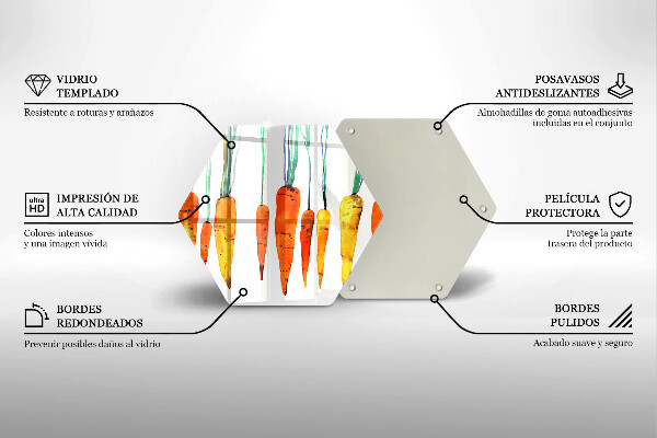 Glas Ceranfeldabdeckung Karottenillustration