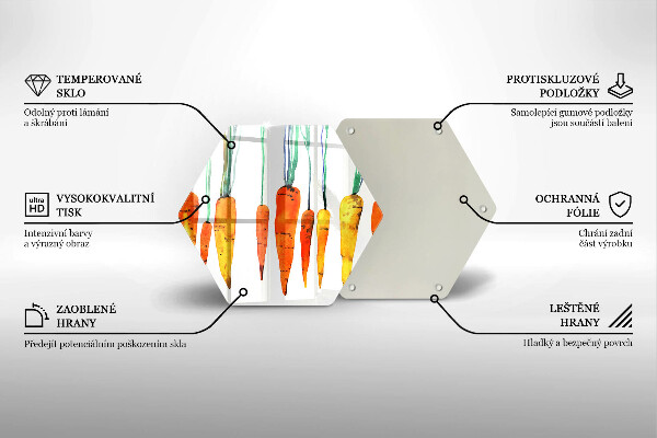 Glas Ceranfeldabdeckung Karottenillustration