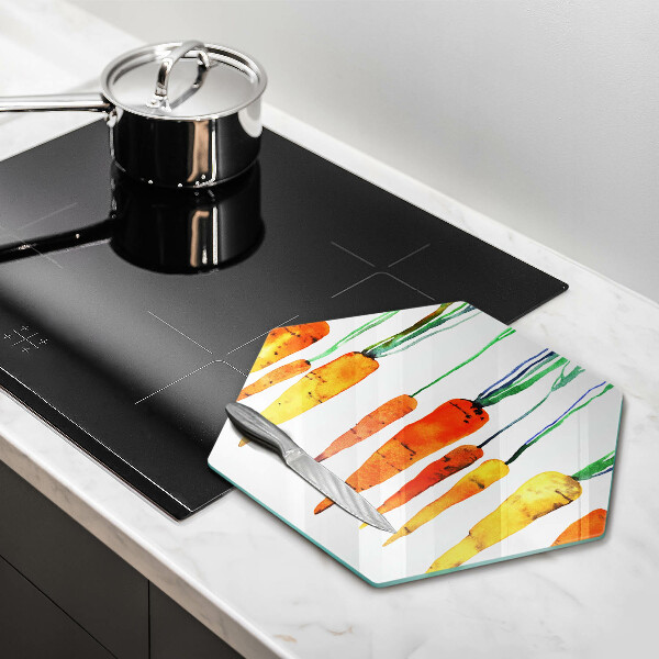 Glas Ceranfeldabdeckung Karottenillustration