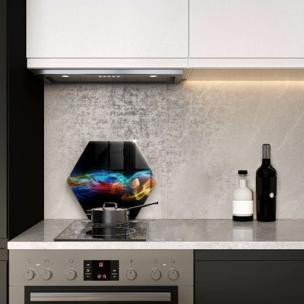 Glas Herdabdeckplatte Bunter Rauch