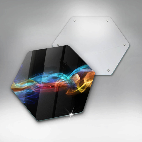 Glas Herdabdeckplatte Bunter Rauch