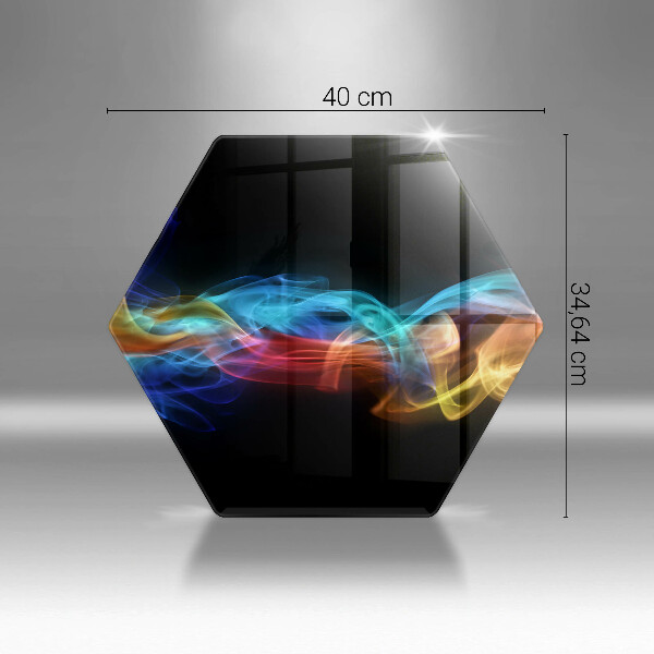 Glas Herdabdeckplatte Bunter Rauch