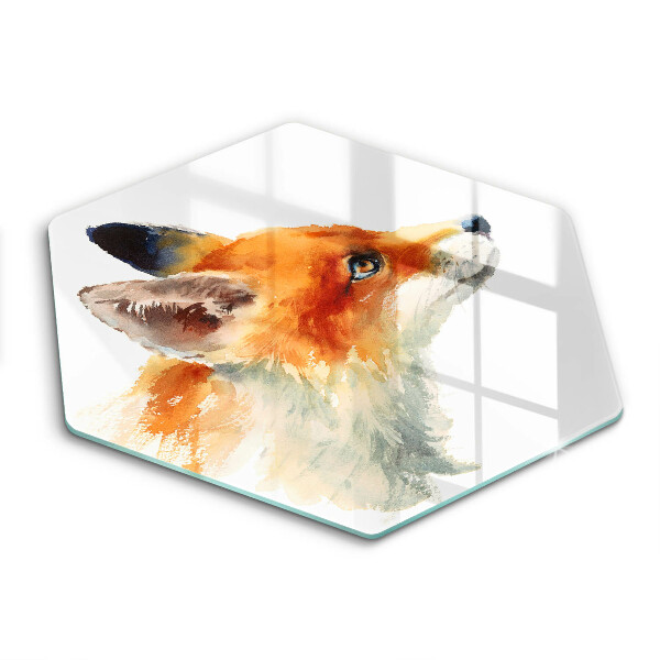 Glas Ceranfeldabdeckung Bemalter Fuchs