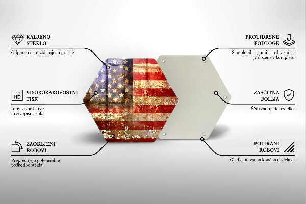 Glas Ceranfeldabdeckung USA-Amerika-Flagge