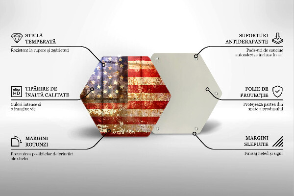 Glas Ceranfeldabdeckung USA-Amerika-Flagge