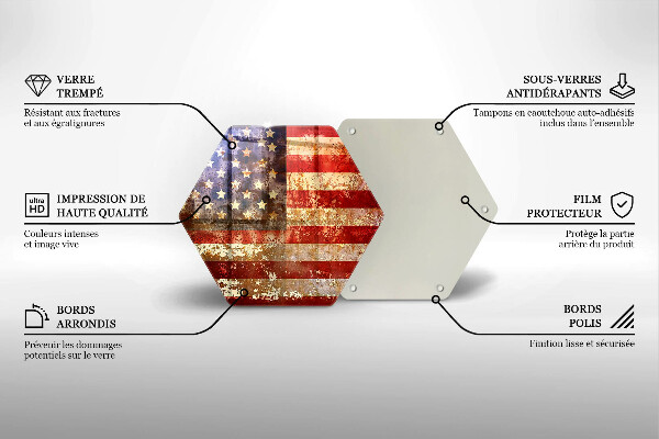 Glas Ceranfeldabdeckung USA-Amerika-Flagge