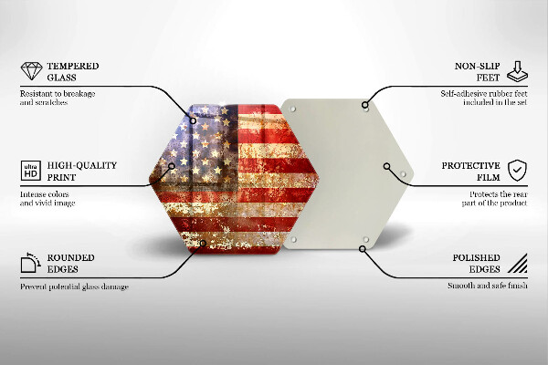 Glas Ceranfeldabdeckung USA-Amerika-Flagge