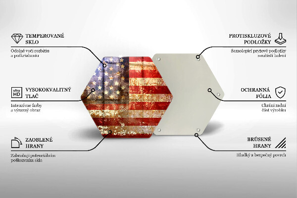 Glas Ceranfeldabdeckung USA-Amerika-Flagge