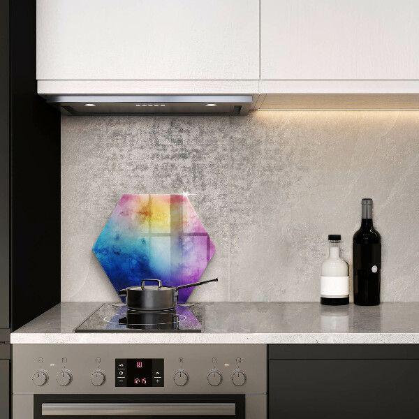 Glas Ceranfeldabdeckung Regenbogen-Aquarellspritzer