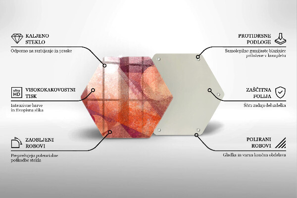 Glas Herdabdeckplatte Abstrakte Kunst