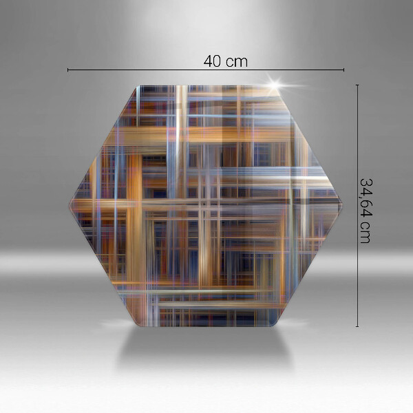 Glas Herdabdeckplatte Abstrakte Farblinien