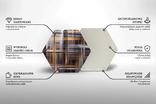 Glas Herdabdeckplatte Abstrakte Farblinien