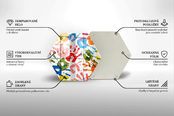 Glas Herdabdeckplatte Spuren von Kinderhänden