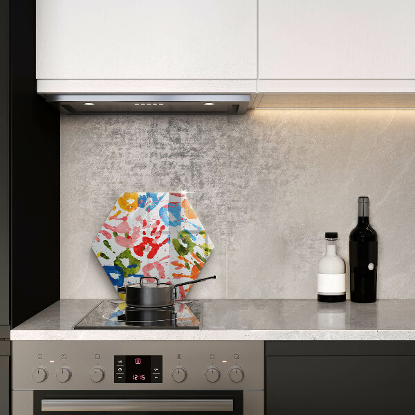 Glas Herdabdeckplatte Spuren von Kinderhänden