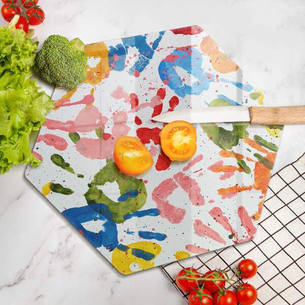 Glas Herdabdeckplatte Spuren von Kinderhänden