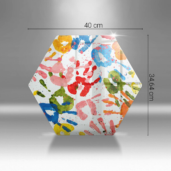 Glas Herdabdeckplatte Spuren von Kinderhänden