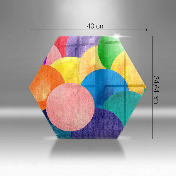 Glas Herdabdeckplatte Bunte Kreise