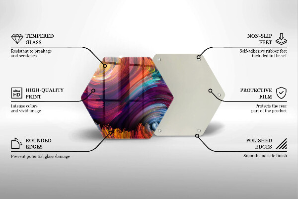 Glas Herdabdeckplatte Bunte Highlights