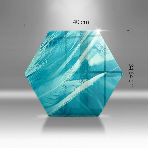 Glas Herdabdeckplatte Zarte Federn