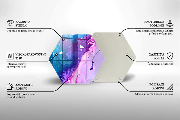 Glas Herdabdeckplatte Abstraktionstinten